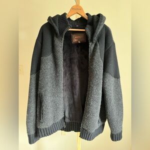 Hawke & Co Men's Charcoal Zip-Up Sweater